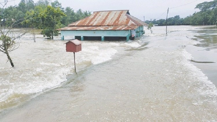 সিলেটে বন্যা। ফাইল ছবি