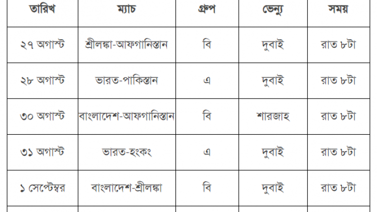 সময়সূচি